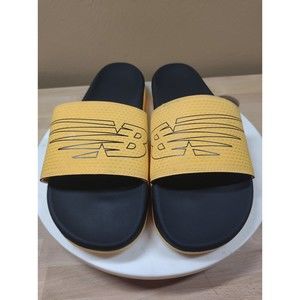 New Balance Slides Men's 16 D Zare Yellow Black Comfort Slides Sandals